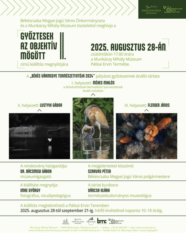 A Győztesek az objektív mögött II. időszaki kiállítás meghívója