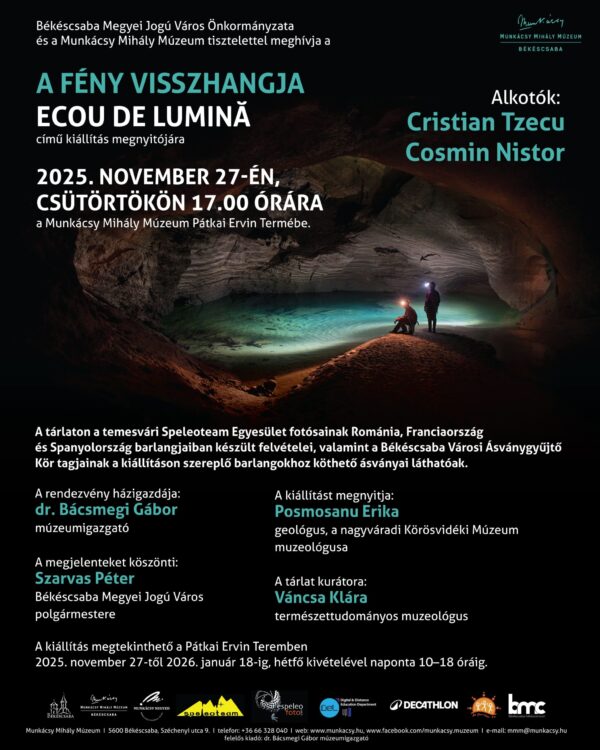 A fény visszhangja c. kiállítás meghívója