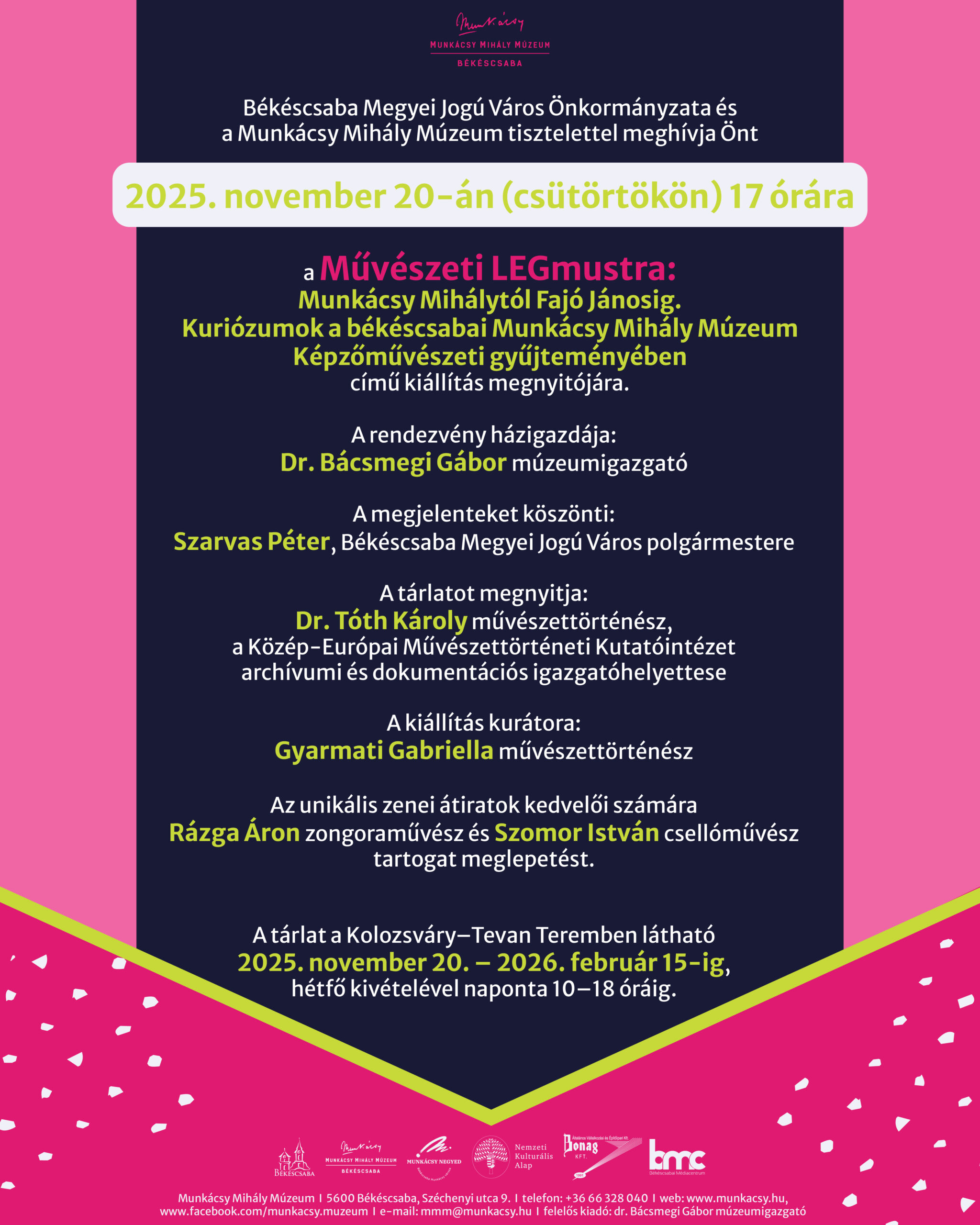 A Művészeti LEGmustra című kiállítás meghívója