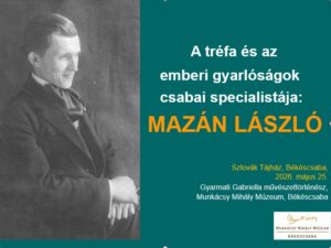 A nap főszereplője, Mazán László Gyarmati Gabriella előadásának kezdő diáján