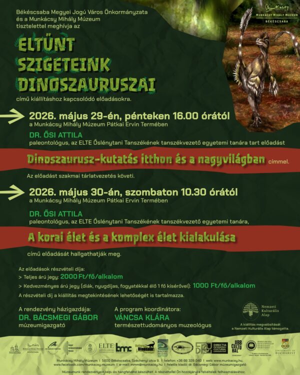 Dr. Ősi Attila paleontológus előadásai