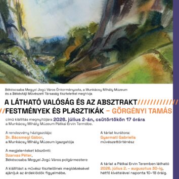 Meghívó Görgényi Tamás időszaki kiállításának megnyitó eseményére